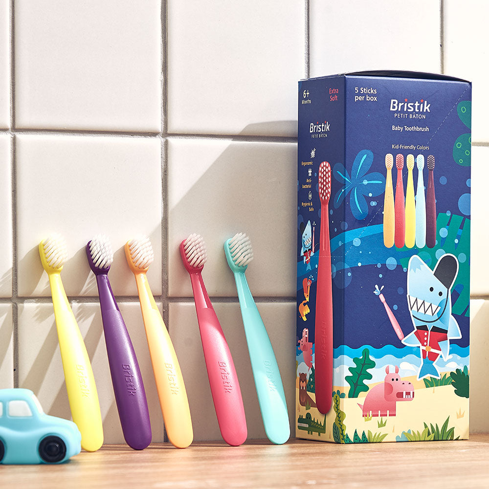 初めての 歯ブラシ は Bristik 1本 5本 子供用 痛くない 0歳 1歳 2歳 3歳 ベビー 赤ちゃん やわらかめ