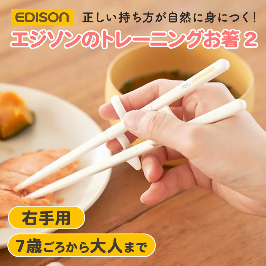 EDISON エジソンのお箸2 【入学後 ～ 手の小さい大人】 右手用 矯正箸