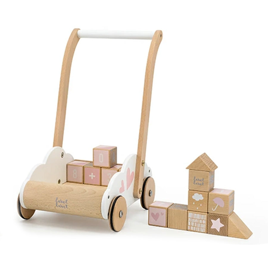 知育玩具 手押し車 積み木 ベビーウォーカー つみき エデュテ