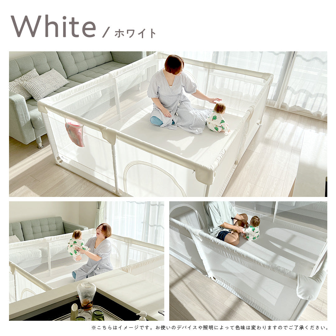 メッシュ ベビーサークル 扉付き 赤ちゃん popomi