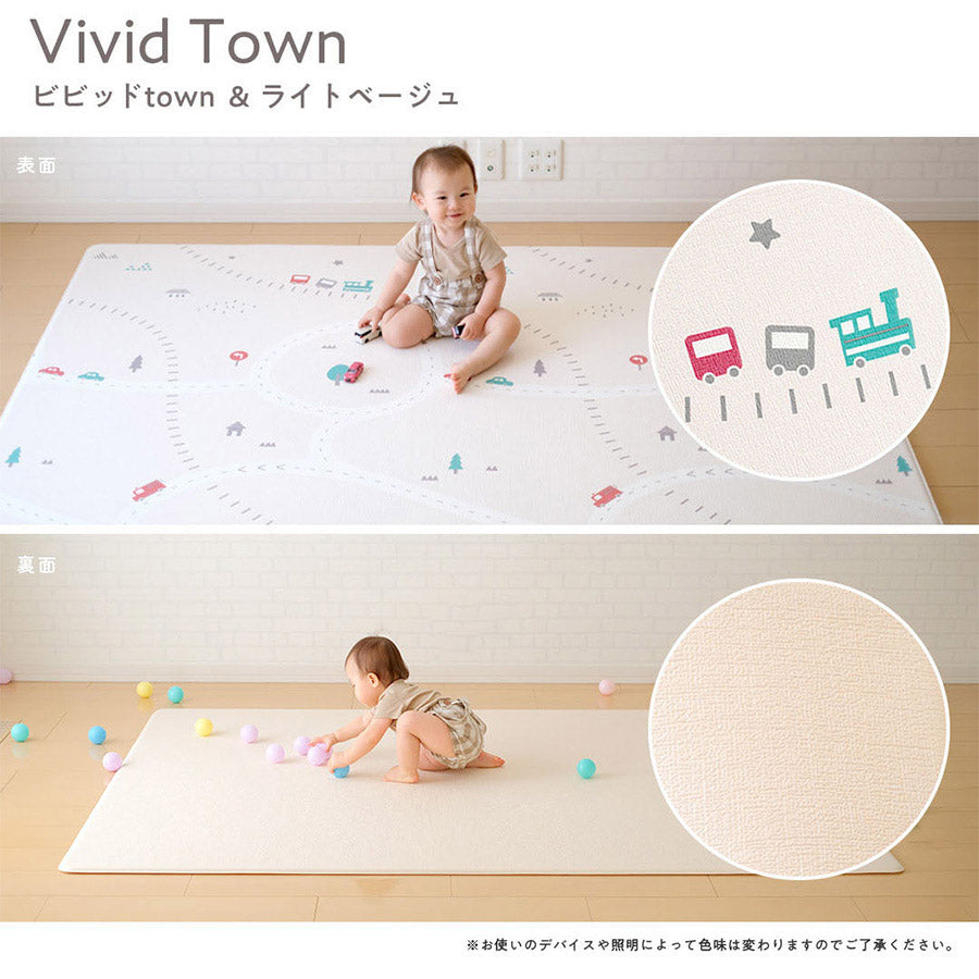 もちもち プレイマット 140×200 140×100 床暖房対応 PVC マット ベビー 赤ちゃん popomi
