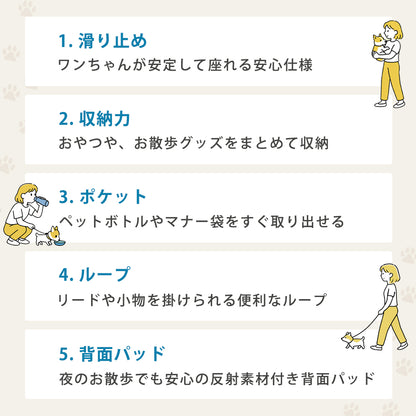 犬 抱っこ お散歩バッグ ウエストポーチ ウエストバッグ