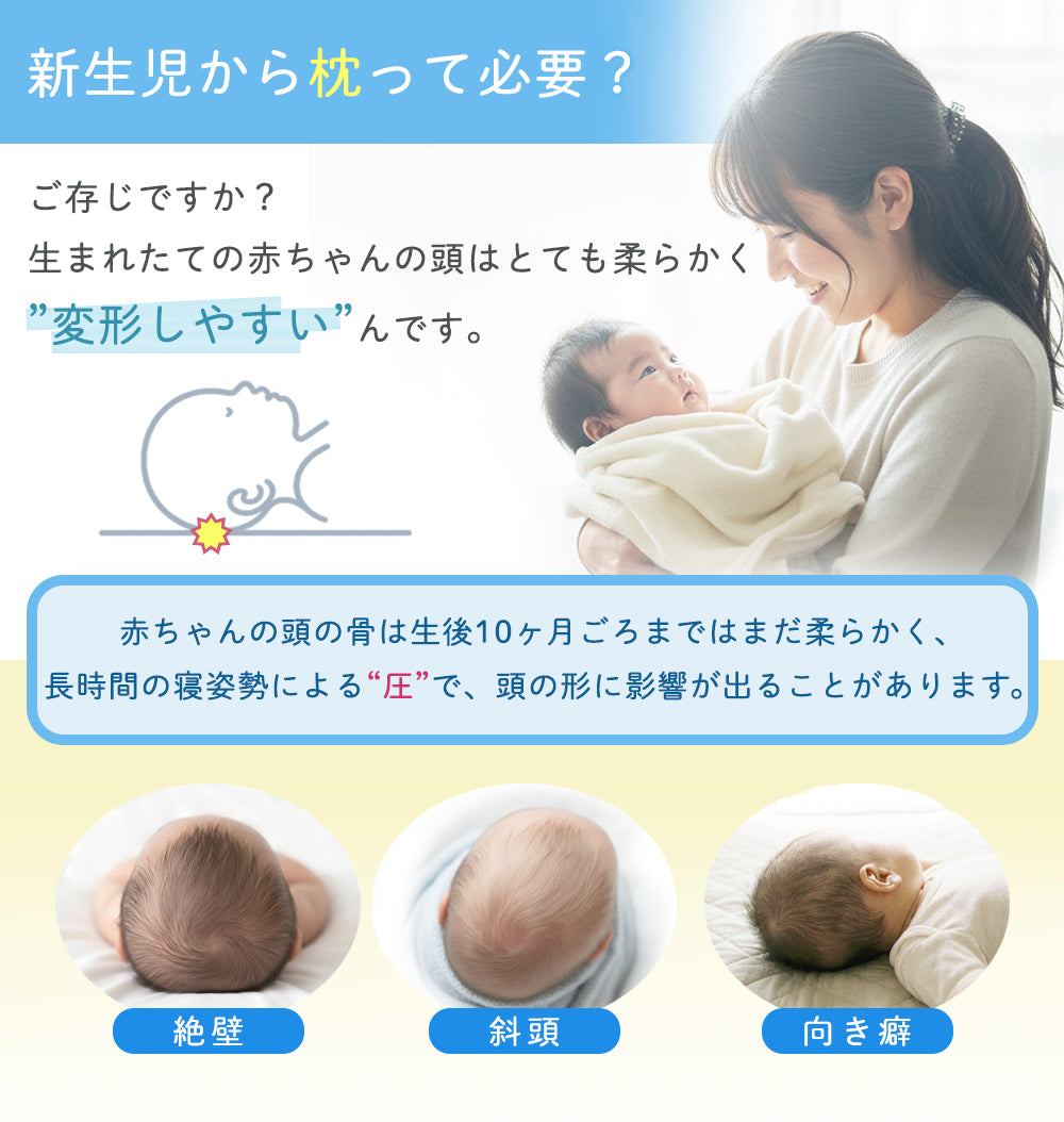 GIOpillow【公式】 ジオピロー 新生児 から使える 絶壁防止枕 ベビー枕