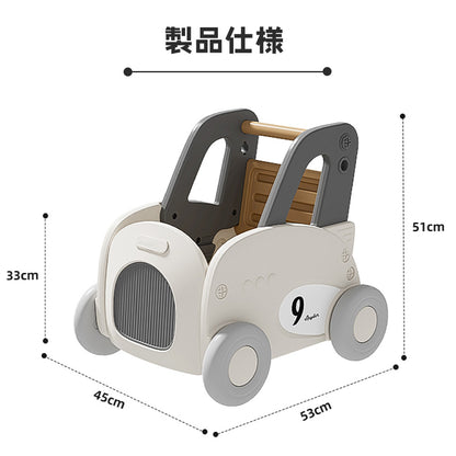 4Way クラシックカー 手押し車 プルトイ おもちゃ箱 乗用玩具 お片付け 足けり 知育 ベビーウォーカー 歩行器 つかまり立ち 室内遊具 屋外遊具 キャリー 男の子 女の子 レトロ かわいい おしゃれ 2歳 赤ちゃん のりもの 乗り物 子供 誕生日 出産祝い プレゼント ギフト