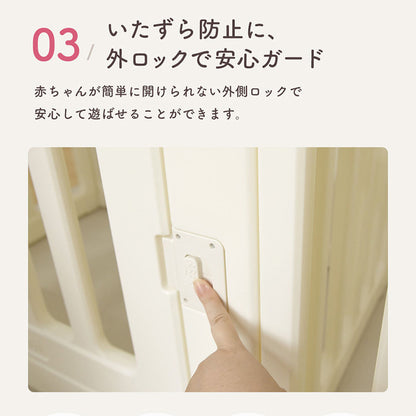 ベビーサークル 6way 扉付き スタンドセット 赤ちゃん ベビー popomi