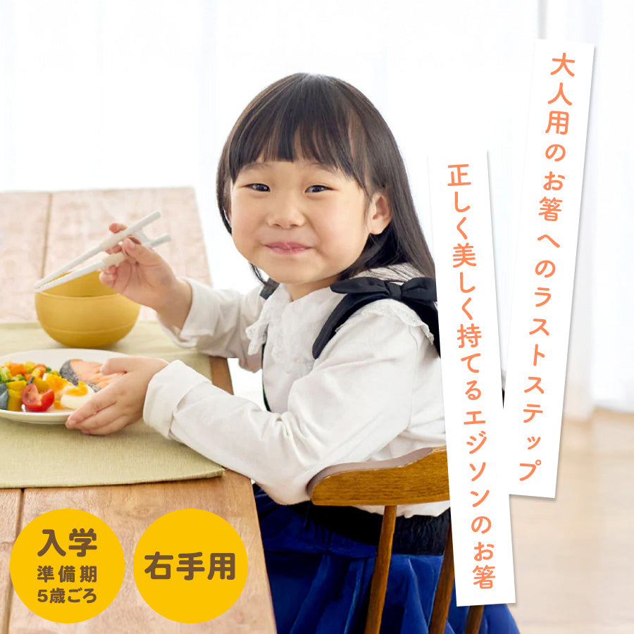 EDISON エジソンのお箸 ラストステップ 子ども用 右手 【5歳ごろ～入学前準備】
