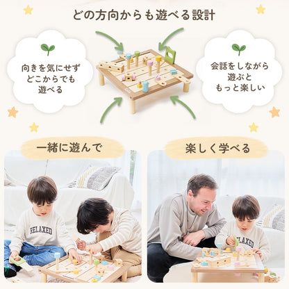 大工さんテーブル Edute 木製 知育玩具 工具セット おもちゃ 大工さんごっこ