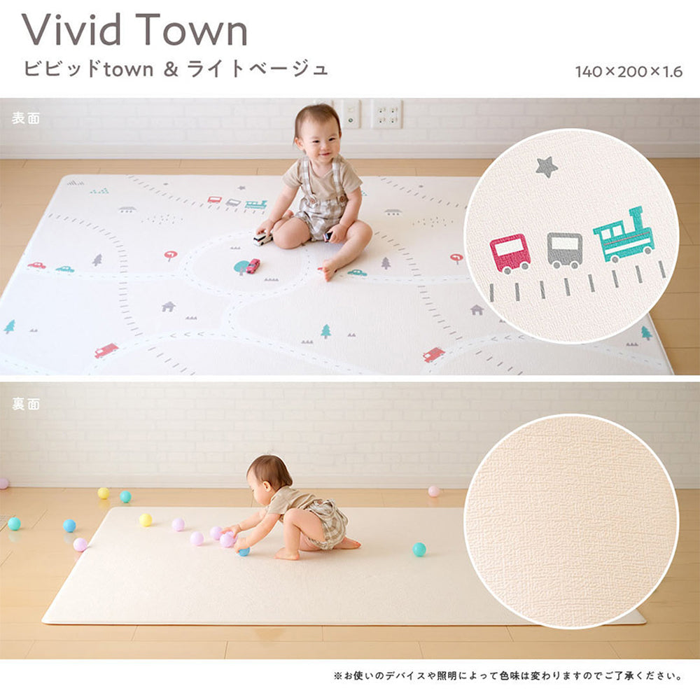 もちもち プレイマット 140×200 140×100 床暖房対応 PVC マット ベビー 赤ちゃん popomi